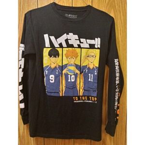 Preowned HAIKYU!!  Anime Volleyball  '"To The Top"  Long Sleeve Shirt = Size S